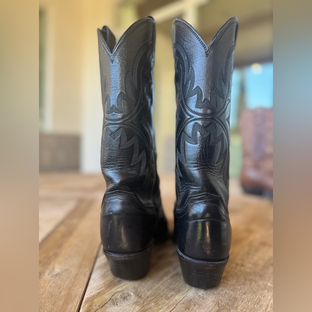 Vtg USA Justin Cowboy Western Leather Women’s Boots - Picture 4 of 7